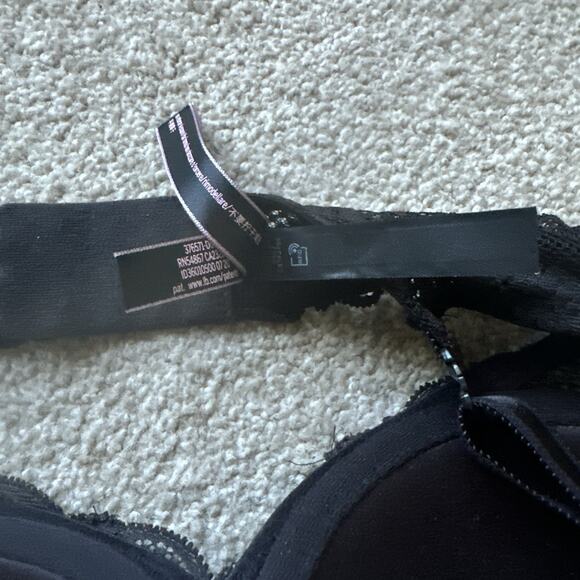 NWOT Victoria's Secret Dream Angels Black Lace Lined Demi Push Up Bra 34D - Picture 5 of 7